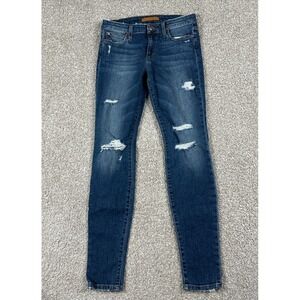 Joes Jeans Womens 28 Blue The Icon Mid Rise Skinny Ankle Cotton Stretch *29x29.5